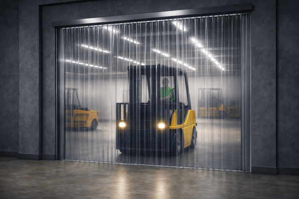 Industrial Strip Curtain Door Heavy Duty Motorized Traffic