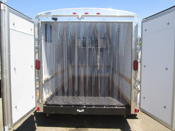 Strip Curtain Door For Cold Trailer / Race Car Trailer- Heavy Duty Universial Hanger 14 Ga Steel