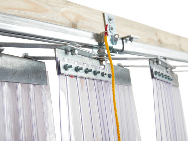 Strip Curtain Door - Accordion Folding Hanger -Work Place Separation